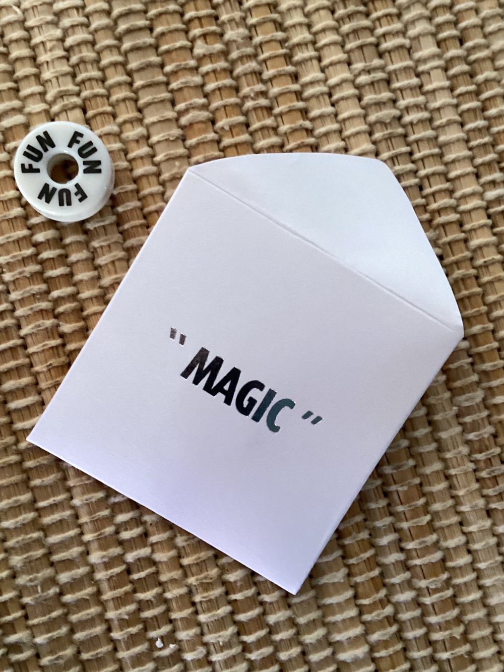 Carnival EFFY Fun Barrel Magic Ship White with Black lettering